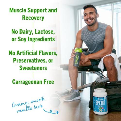Orgain Organic Sport Vegan Protein Powder, Vanilla - 30g Plant Based Protein, For Pre-Work OrgainBuy Supplements Australia