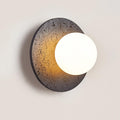 BFFGKGL Modern Natural Black Travertine Hallway Wall Sconce Nordic Creativity Round Transmittance Glass Bedside Wall Light Japanese Minimalist Aisle Wall Lamp For Living Room Stairs Living Room Balcon BFFGKGLBuy Supplements Australia