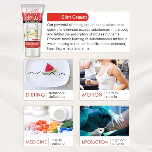 Hot Cream 2 Pack, Slimming Hot Cream for Belly Burns Fat, Slimming Cream Fat Burning SHIFAKOUBuy Supplements Australia