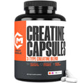 Creatine Capsules, 5g Premium 3X ThreeAtine Pre Workout Bulk Muscle Mass Gainer, High Absorption Easy to Take Creatine Monohydrate Pills Alternative Optimum Performance for Men Women, 180 Capsules Crazy MuscleBuy Supplements Australia