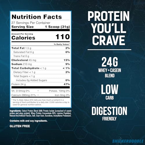 PEScience Select Low Carb Protein Powder, Snickerdoodle, 27 Serving, Keto Friendly PEScienceBuy Supplements Australia