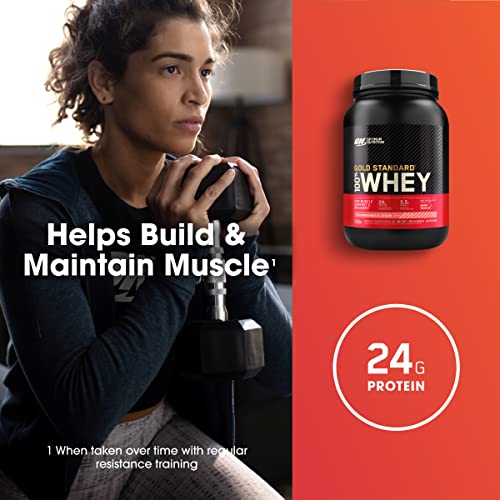 Optimum Nutrition Gold Standard 100% Whey Protein Powder, Strawberries & Cream Optimum NutritionBuy Supplements Australia