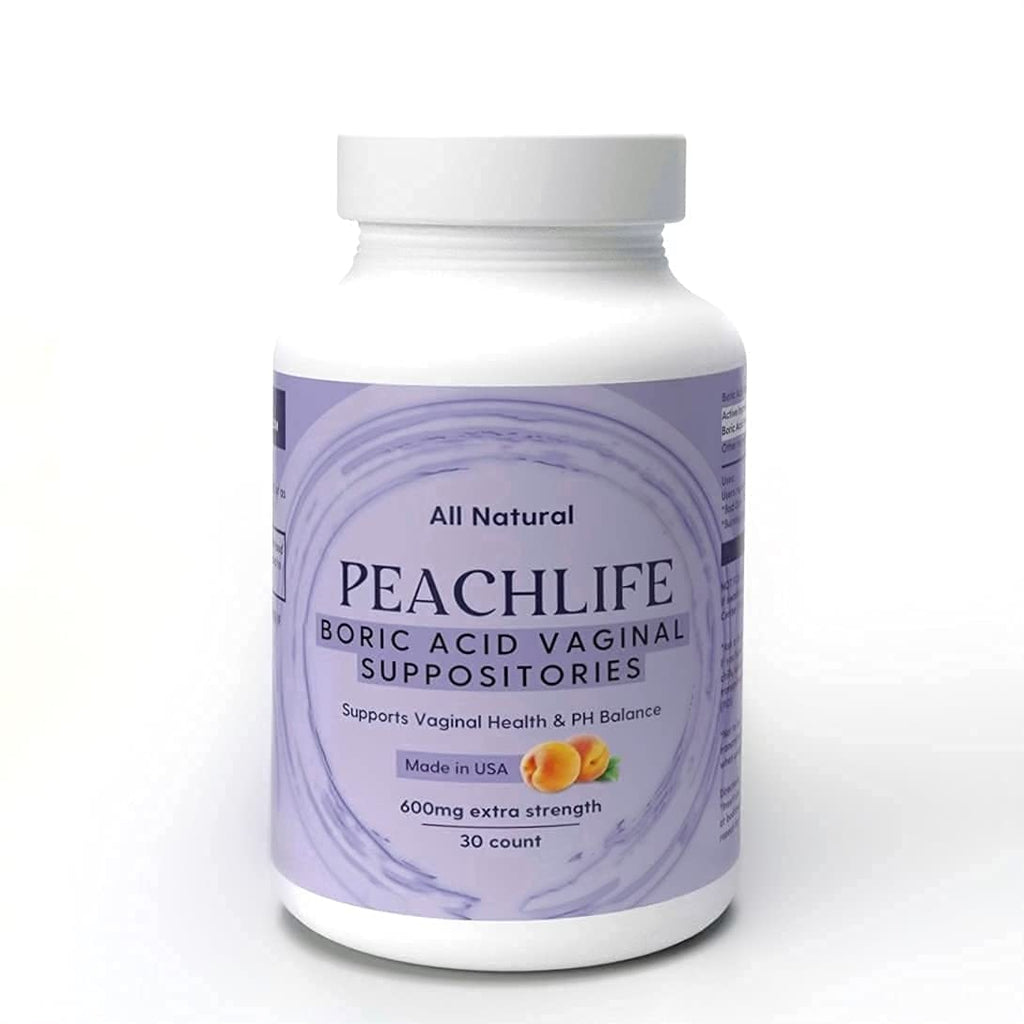 Peachlife Boric Acid Suppositories and Small Soft Menstrual Cup with Ring Pull PeachlifeBuy Supplements Australia