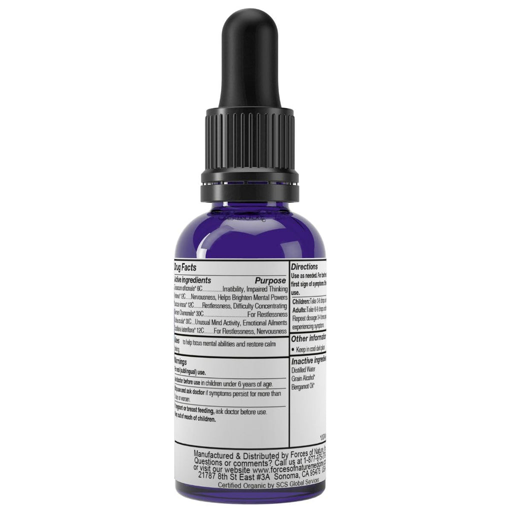 Forces of Nature Focus Supplement, Focus More Homeopathic Medicine, Nootropics Brain Support Supplement, Helps Memory & Concentration, 1 fl oz Forces of NatureBuy Supplements Australia