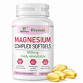 Daynee Magnesium Complex Softgels bottle with softgels on a white background