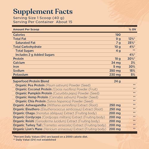 Four Sigmatic Organic Vegan Protein Powder | 18g Plant-Based Protein per Serving Four SigmaticBuy Supplements Australia