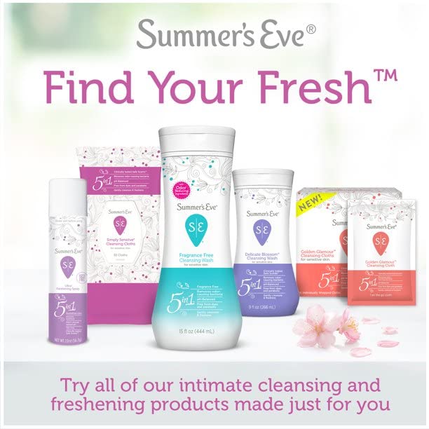 Summer's Eve Feminine Cleansing Cloths | Sensitive Skin | 16 Each | Pack of 2 Pink RhymeBuy Supplements Australia