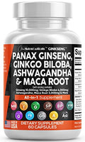 Panax Ginseng 10000mg Ginkgo Biloba 4000mg Ashwagandha Maca Root