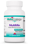 NutriCology MultiMin - Essential Mineral Blend with Macro Trace & Ultra Trace Minerals - Supports Mineral Balance Absorption & Cellular Function - 120 Servings - 120 Vegetarian Capsules Allergy Research GroupBuy Supplements Australia