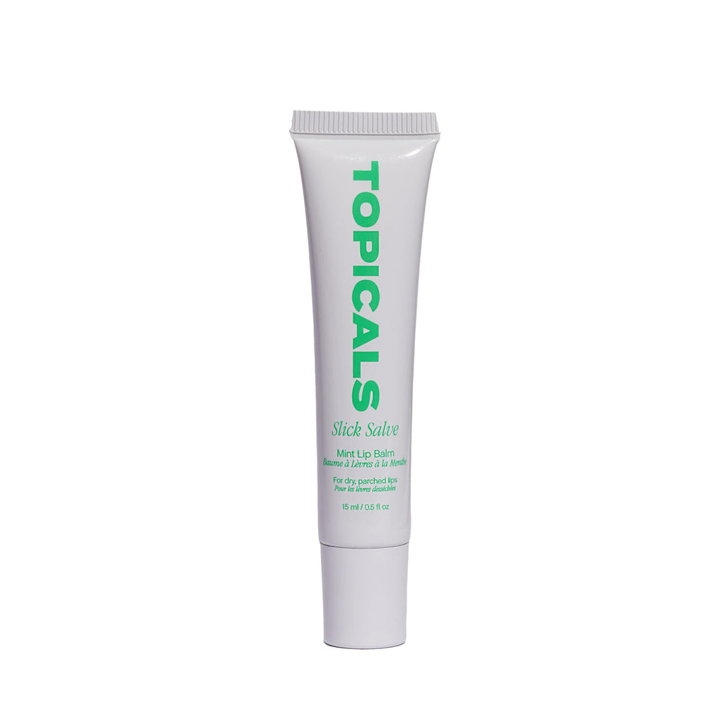 Topicals Slick Salve Mint Glossy Lip Balm | Soothes Discomfort, Strengthens Barrier and Provides Lasting Hydration & Relief | Vegan, Paraben-Free