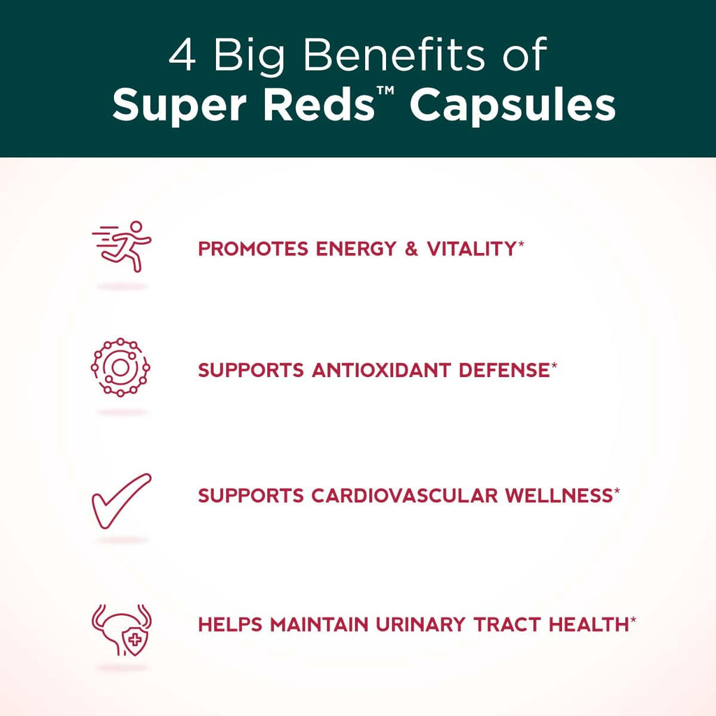 Purity Products Super Reds Capsules Formula (20+ Organic Super Fruits and Berries) Certified Organic Phytonutrients - 90 Capsules Purity ProductsBuy Supplements Australia