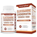 Purely Optimal Premium Glucosamine Chondroitin MSM Supplement Tablets w/Turmeric
