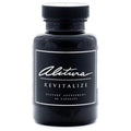 Black dietary supplement bottle labeled 'Alitiva Revitalize' on a white background