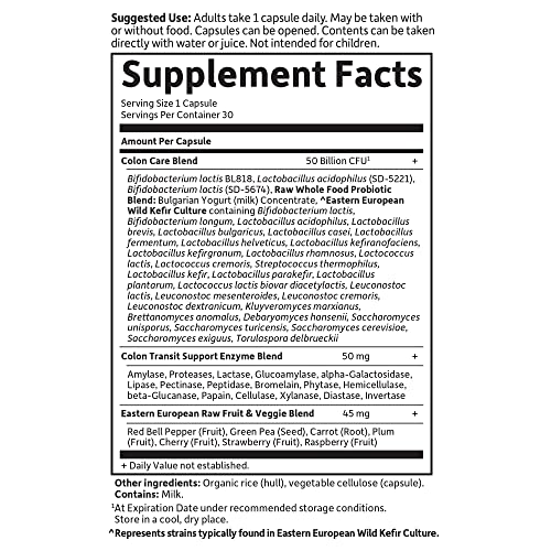 Garden of Life RAW Probiotics Colon Care Shelf Stable - 50 Billion CFU Guaranteed Garden of LifeBuy Supplements Australia