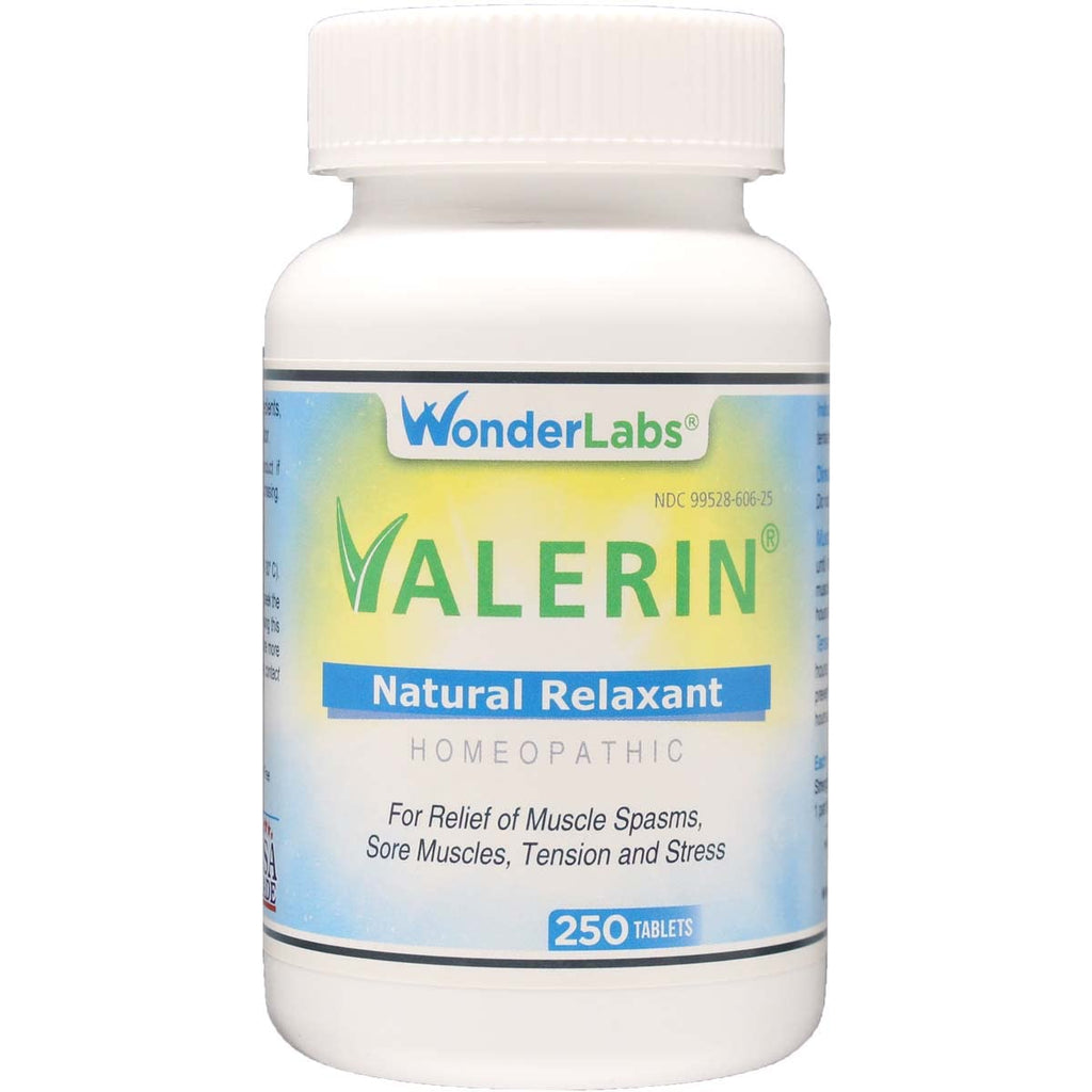 Wonder Laboratories Valerian Natural Relaxant for Tension Relief, Stress Relief, Leg Cramp Relief and Other Muscle Cramps Magnesium, Passion Flower, & Valerian Root Muscle Relaxant - (250ct) Wonder LaboratoriesBuy Supplements Australia