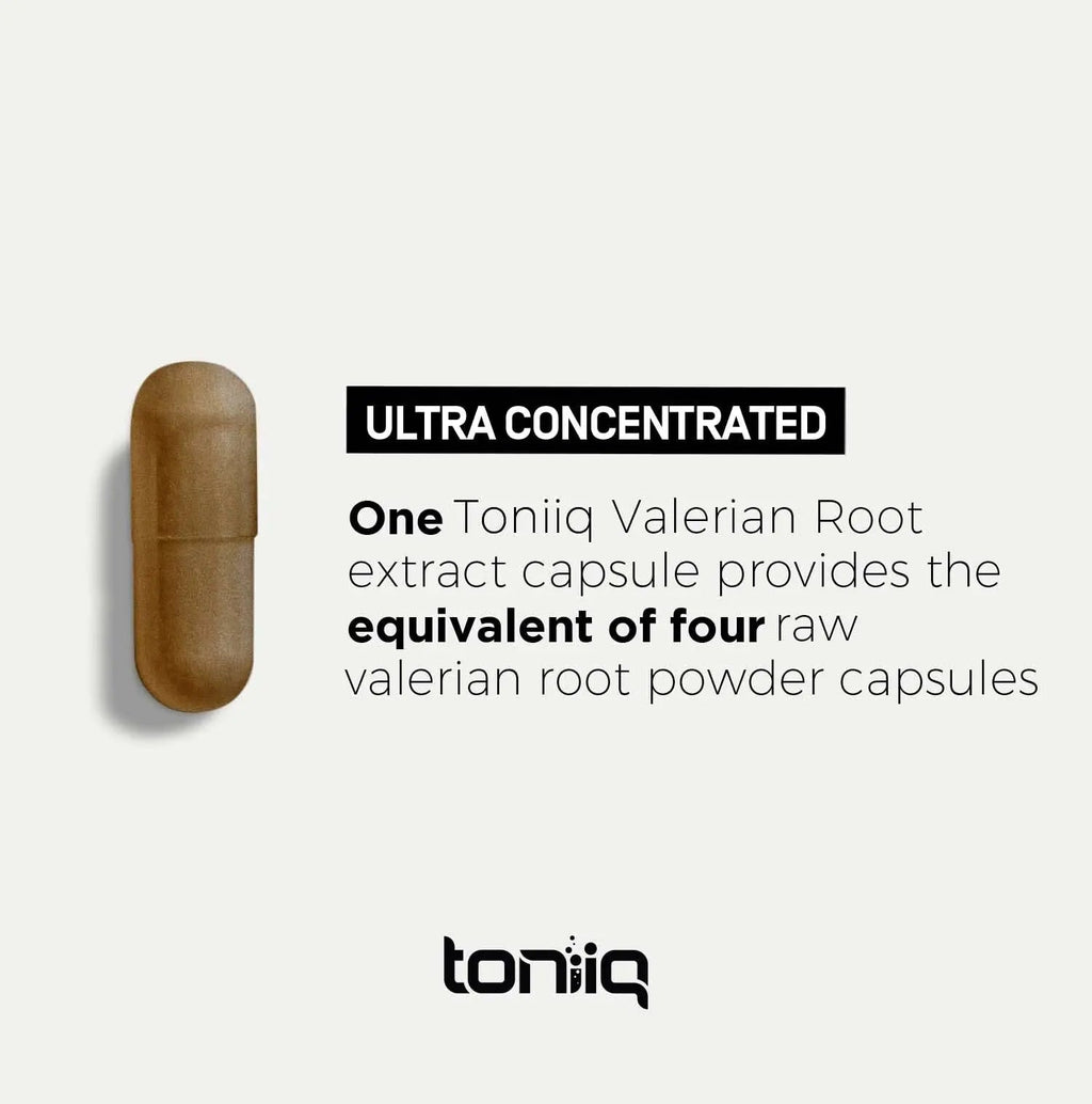 Toniiq Valerian Root Capsules - Ultra High Potency 4:1 Extract - Highly Concentrated - Third-Party Lab Tested - 120 Capsules Toniiq buy supplements Au