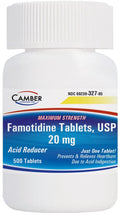 Camber Famotidine Tablets 20 mg Maximum Strength Acid Reducer 500ct Family Pack CAMBER PHARMACEUTICALS, INC buy supplements Au