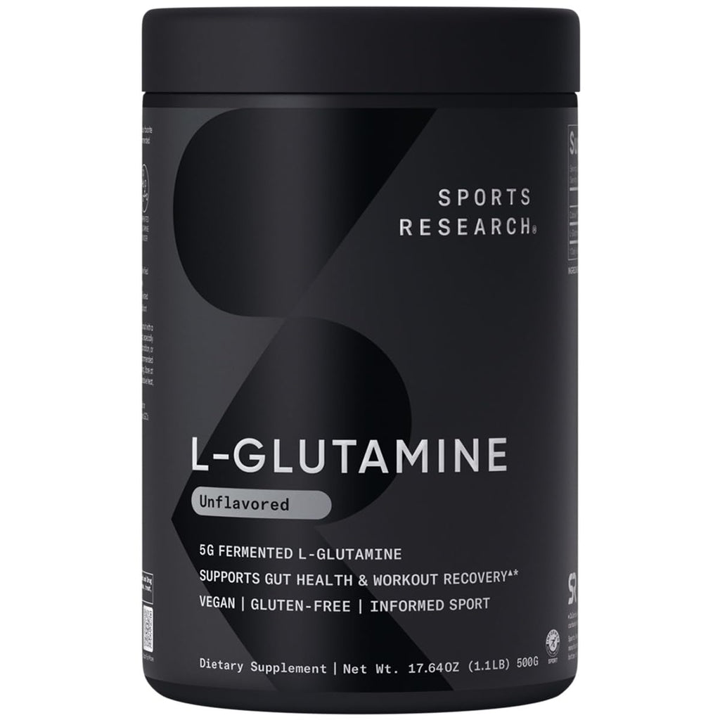 Sports Research L-Glutamine - Workout Recovery, Immune Health & Gut Health Support - 5 G Per Serving - 17.64 Oz Sports Research buy supplements Au