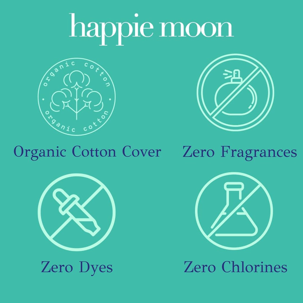 happie moon Tween and Teen Pads | Small Organic Cotton Cover Period Pads | Ultra Thin Cotton Pads Happie MoonBuy Supplements Australia