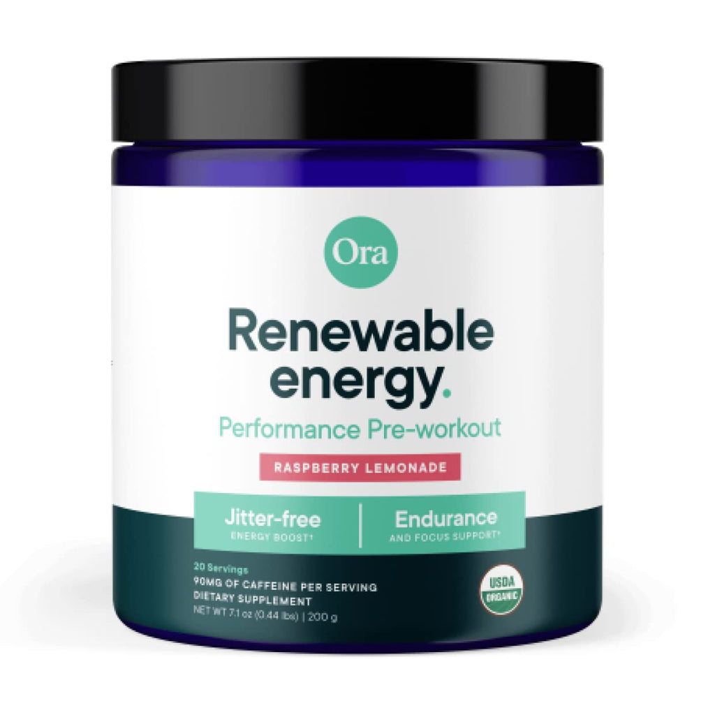 Ora Organic Natural Pre Workout Powder - Raspberry Lemonade Flavor- Provides Jitter Free Energy, Focus, Hydration, & Endurance - Vegan, Certified Organic, Soy, Dairy, & Gluten Free, 20 Servings Ora OrganicBuy Supplements Australia