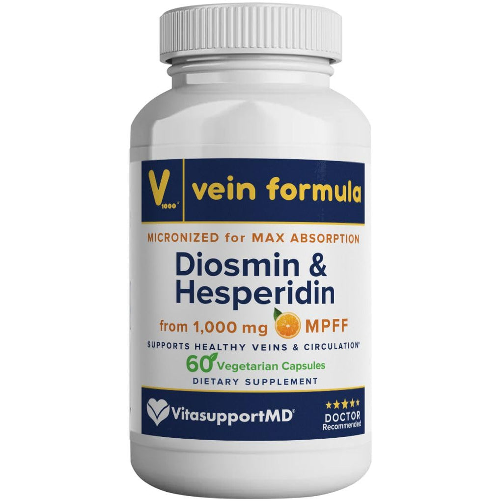 Vein Formula Diosmin Hesperidin 1000mg, Micronized Bioflavonoids Blend for Blood Circulation, Vein Support MPFF Supplement