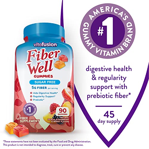 Vitafusion Fiber Well Sugar Free Fiber Supplement, Peach, Strawberry And Blackberry VitafusionBuy Supplements Australia