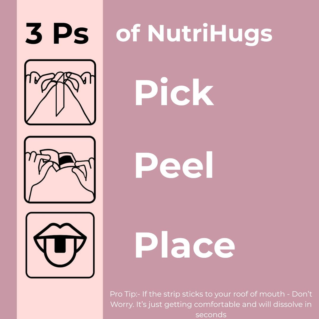 NutriHugs Daily Multivitamin Dissolving Strips - Vitamins A, B-Complex, C, D3 and K2 - 11 Essential Vitamins & Minerals - Vegan, Sugar-Free, Fast-Absorbing Oral Thin Film - Doctor-Founded - 30 Count MedHugsBuy Supplements Australia