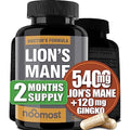 NooMost Organic Lions Mane Supplement Capsules 5400mg, Ginkgo Biloba 120mg