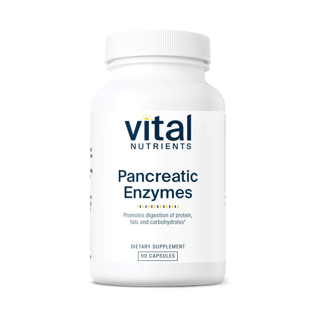 Vital Nutrients Pancreatic Enzymes 1000mg (Full Strength) - Pancreatin Digestion Supplement with Protease, Amylase & Lipase - Digestive Enzymes