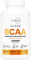 Type Zero BCAA 1000mg (180 Capsules, 90 Servings), Branched Chain Amino Acids (500mg of L-Leucine, 1000mg of L-Isoleucine and L-Valine) Type ZeroBuy Supplements Australia