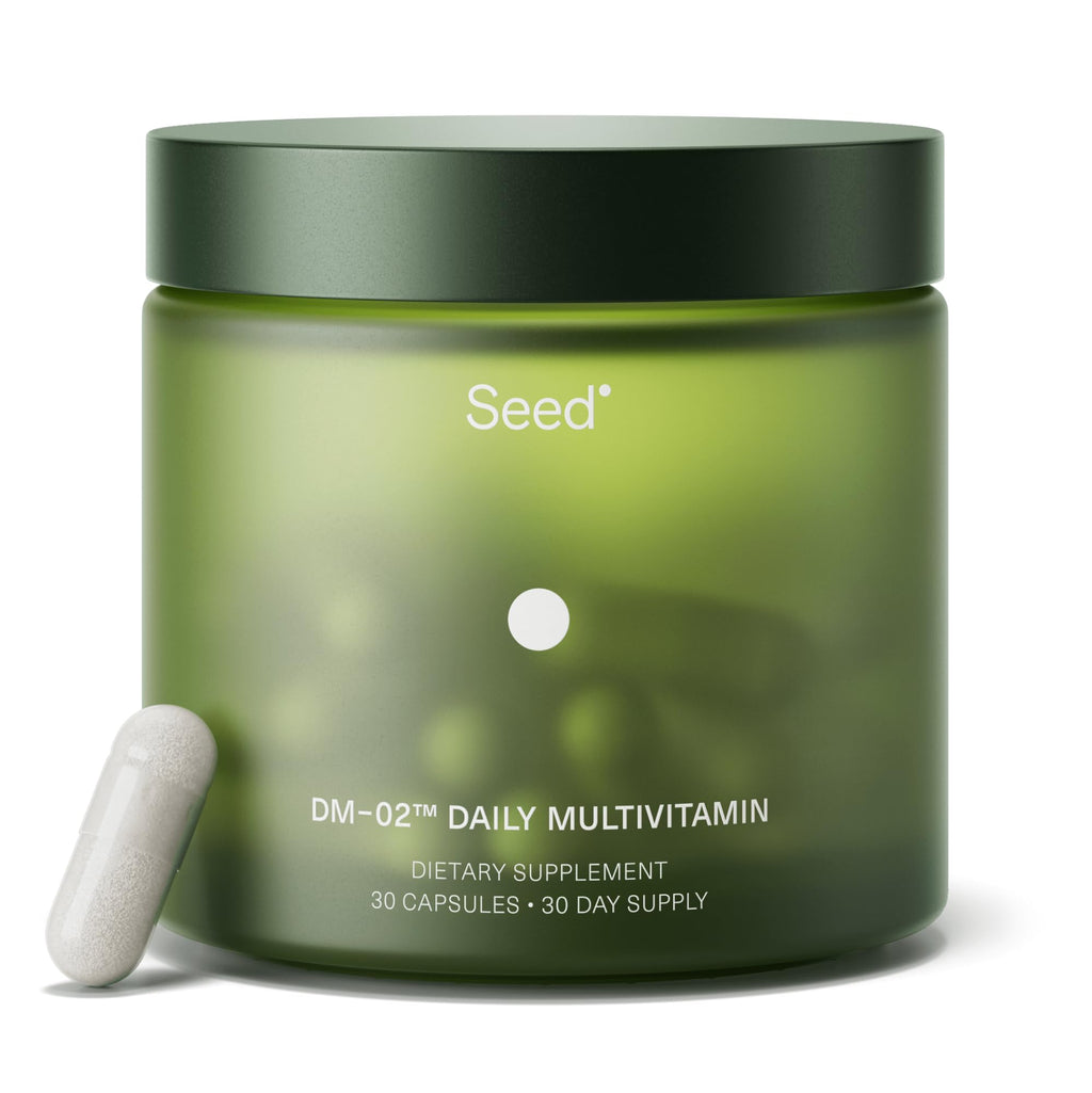Seed DM-02 Daily Multivitamin - 100% DV Essential Vitamins and Minerals for Women & Men - Helps Fill Daily Nutrient Gaps - Immune, Bone, Hair, Skin & Nails Health - Vegan - 30 Capsules (30-Day Supply) Seed buy supplements Au