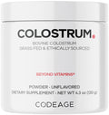 Codeage Bovine Colostrum Powder Supplement 4-Month Supply, 1000mg per Serving, Grass-Fed Ethically Sourced, Immunoglobulin-Rich Prized First Milk, Cold-Chain Pasteurized, Agglomerated, Non-GMO, 4.3 OZ CodeageBuy Supplements Australia