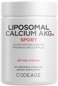 Codeage Liposomal Calcium AKG Supplement - Calcium Alpha-Ketoglutarate - 2-Month Supply - Liposomal Delivery - 1 Capsule Per Serving - Non-GMO, Gluten-Free - 60 Capsules CodeageBuy Supplements Australia