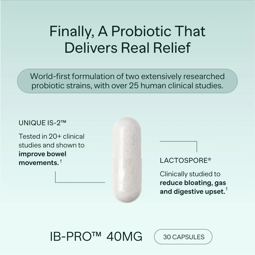 MIOME IB-PRO Bacillus Coagulans Probiotic - 2-1 Lactospore & Unique is-2 for Occasional Constipation, Bloating & Digestive Upset - 3rd Party Verified - 30 Capsules MIOMEBuy Supplements Australia