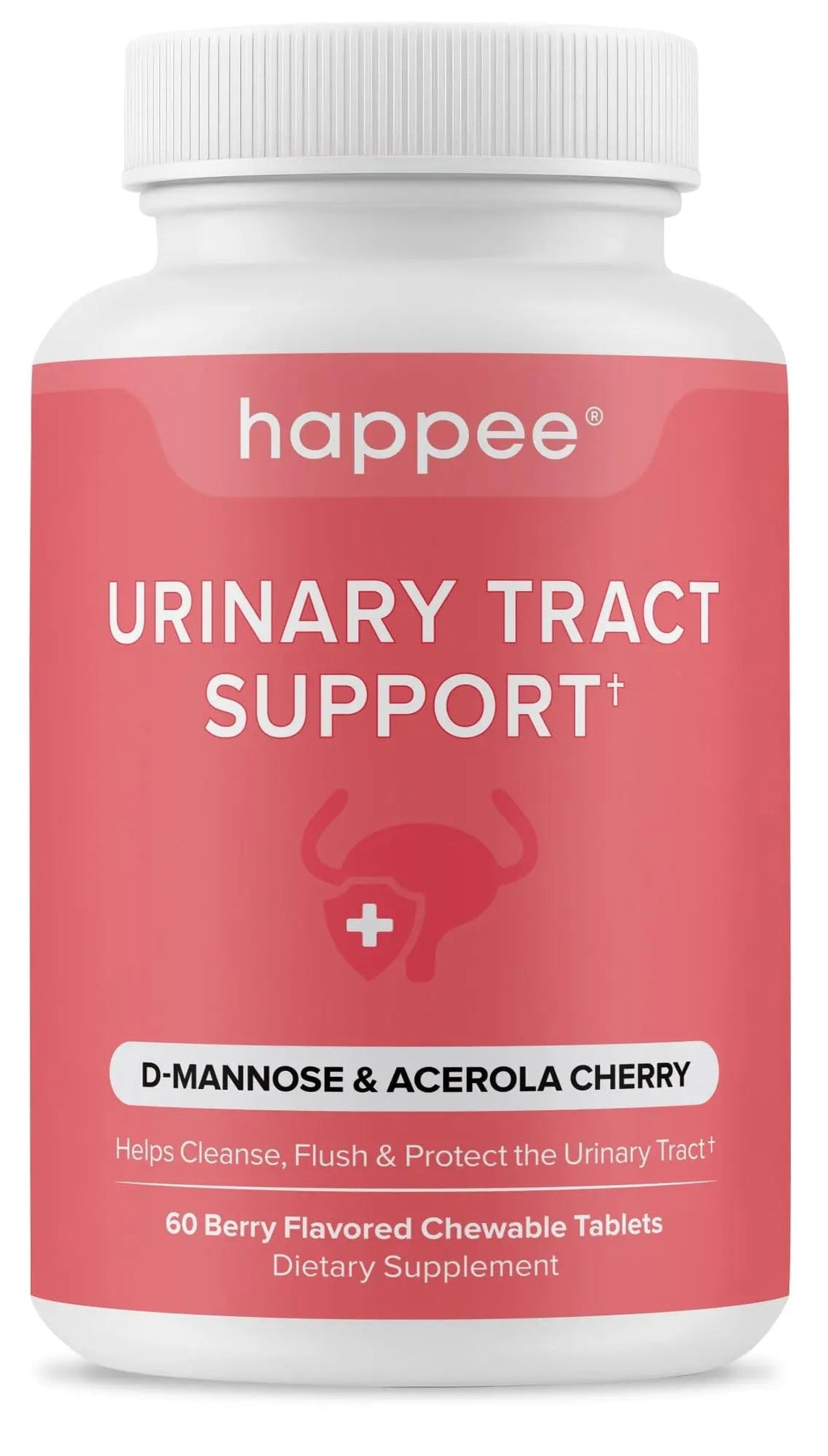Happee Urinary Tract Health Supplement for Women & Men – Fast-Acting UTI Relief and Prevention, 500mg D-Mannose & Antioxidants, Supports Kidney and Bladder Health, Berry Flavor, 60 Chewables HappeeBuy Supplements Australia