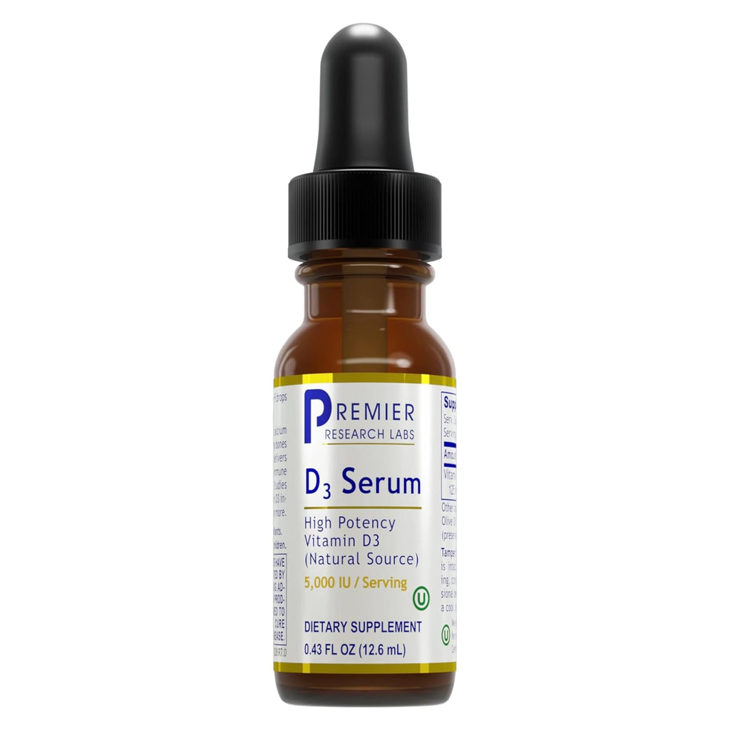 Premier Research Labs Vitamin D3 Serum - Liquid Vitamin D Oil Drops for Adults, Liquid Vitamin D3 5000 IU, Sublingual Vit D3 Liquid - 0.43 fl oz Premier Research LabsBuy Supplements Australia