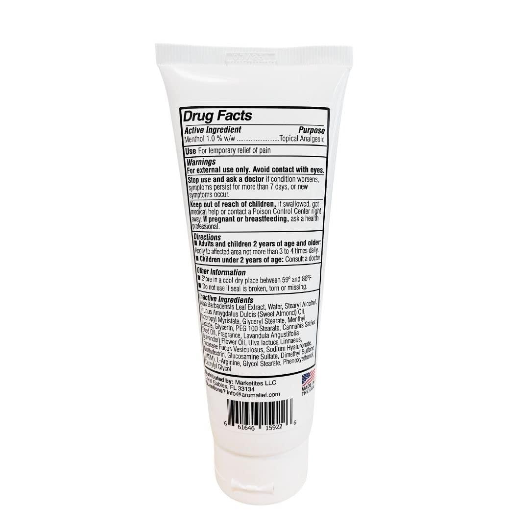 Hemp Cream with Lavender Aromatherapy - 1000MG Made in USA - Muscle & Joint Relief - Menthol, Glucosamine, Chondroitin MSM - Vegan AromaliefBuy Supplements Australia