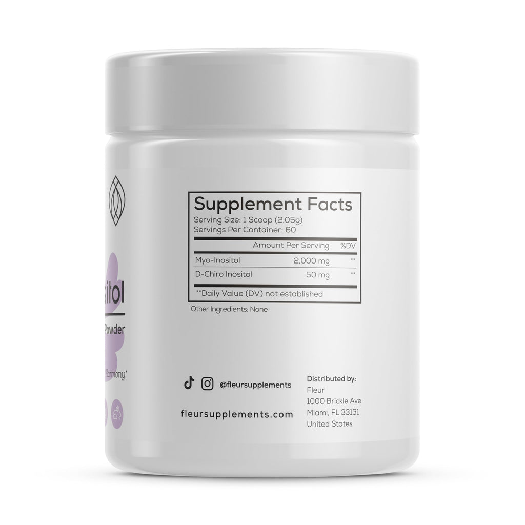 FLEUR Myo-Inositol & D-Chiro Inositol Powder, Hormone Balance and Ovarian Function FLEURBuy Supplements Australia