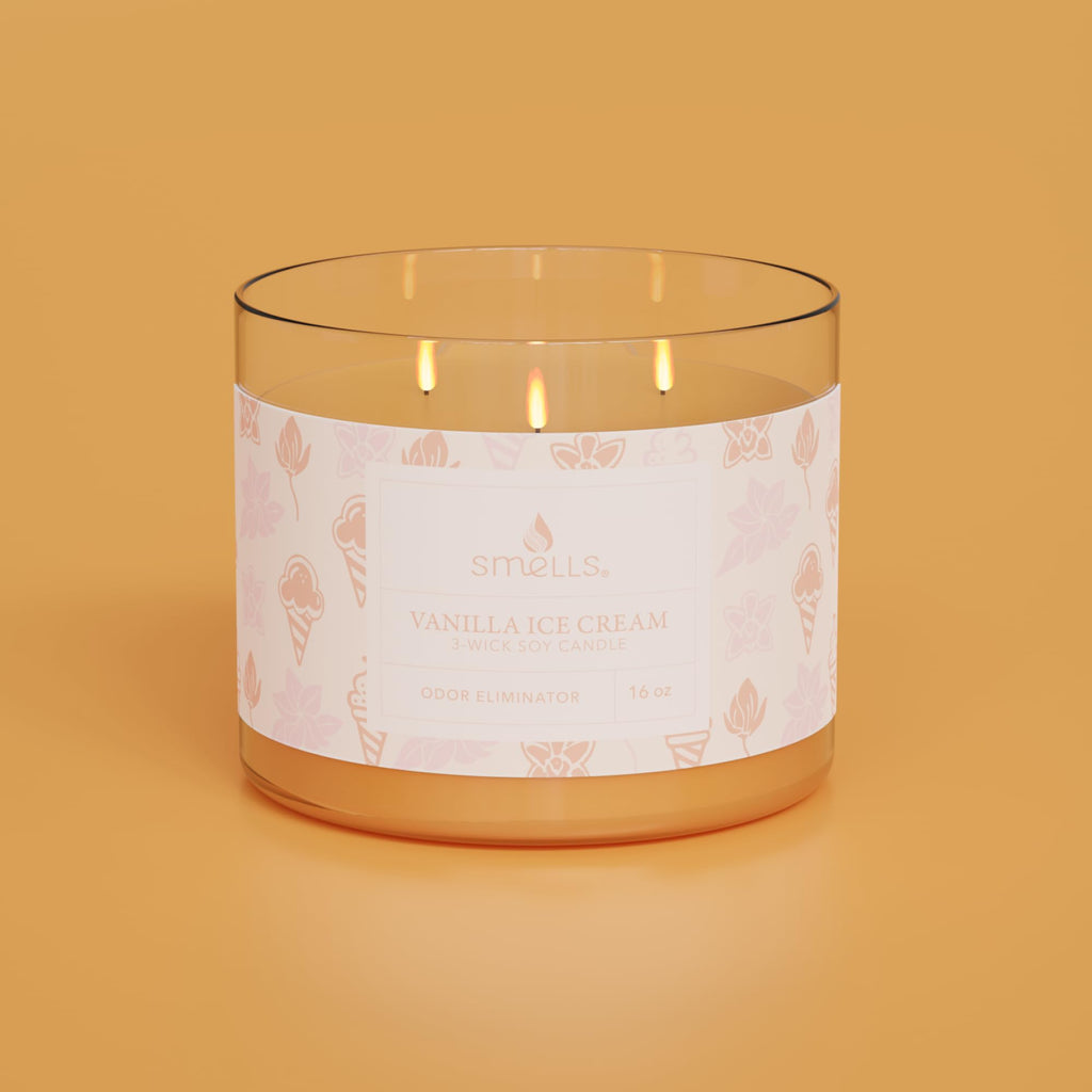 Smells - Odor Eliminator - Premium Soy Wax Jar Scented Candle 12oz. and 16oz. - 100% Cotton Single Wick SmellSBuy Supplements Australia