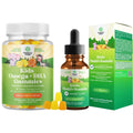 Bundle of Kids DHA Omega 3 Gummies - Fatty Acids Omega 3 6 9 for Brain Immune Strength Vision Focus Support and Liquid Multivitamin for Kids Immunity Support Natures CraftBuy Supplements Australia