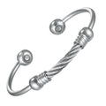 EnerMagiX Magnetic Bracelet for Women for Arthritis and Joint,Twisted Cable Stainless Steel Bangle