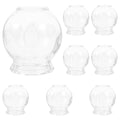 Healvian 8pcs Glass Fire Chinese Acupoint Cupping Glass Cupping Device Body Care Cupping Suction