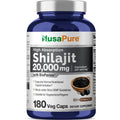 NusaPure Shilajit 20,000mg per Serving, 180 Veggie Caps, Non-GMO, Gluten Free, Bioperine NusaPureBuy Supplements Australia