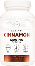 Type Zero Ceylon Cinnamon Capsules (1200mg | 120 Capsules) - Natural, Non-GMO, Gluten Free, Organic Cinnamon Bark Supplement Type ZeroBuy Supplements Australia
