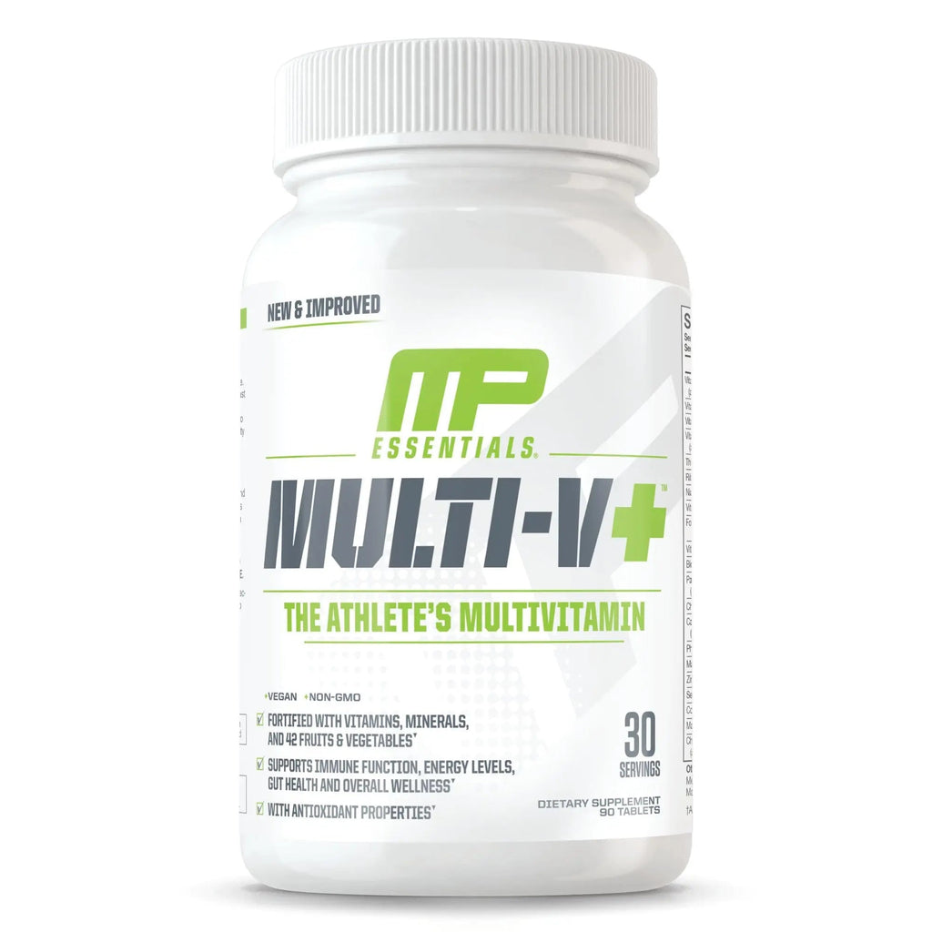 Muscle Pharm Essentials Multi-V+, The Athlete's Multi-Vitamin, Enhanced Energy, Performance & Immune Health, Daily Multivitamin for Men & Women Muscle Pharm