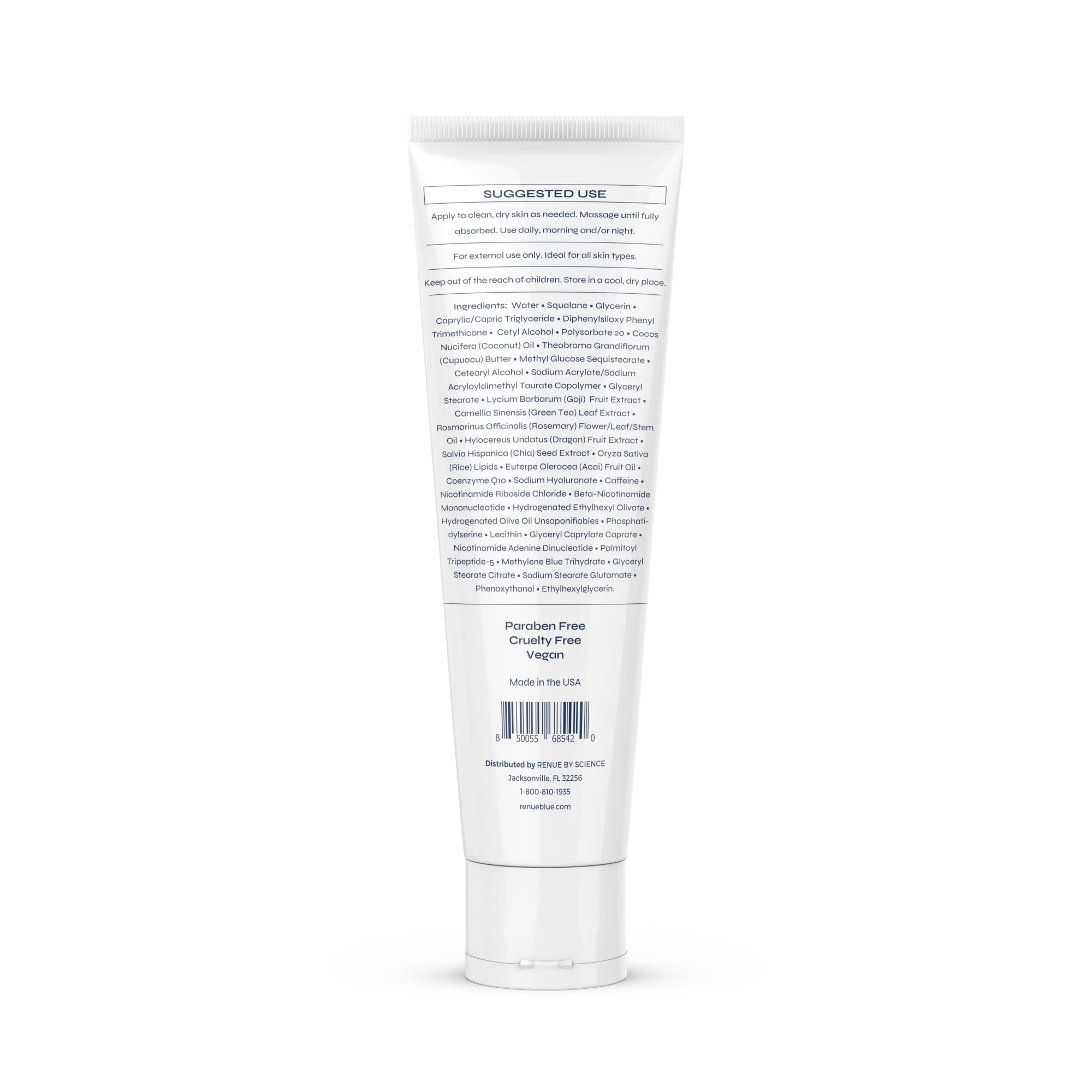 Renue Blue Methylene Blue Moisturizing Body Cream – Liposomal NAD+ Complex with Antioxidants, Peptides, and Botanical Extracts for Hydrated, Healthier‑Looking Skin Renue By ScienceBuy Supplements Australia