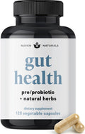 Nuven Naturals All-in-One Gut Health w/Probiotics, Prebiotics, Digestion-Supporting Herbs