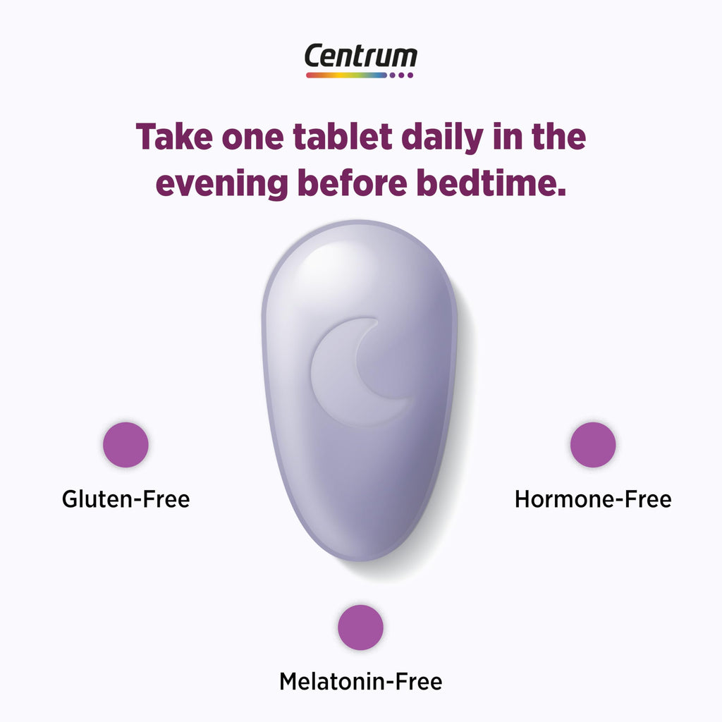 Centrum Restful Sleep Menopause Support Tablets, Supplement with Clinically Studied DailyZz and geniVida, 28 Count CentrumBuy Supplements Australia
