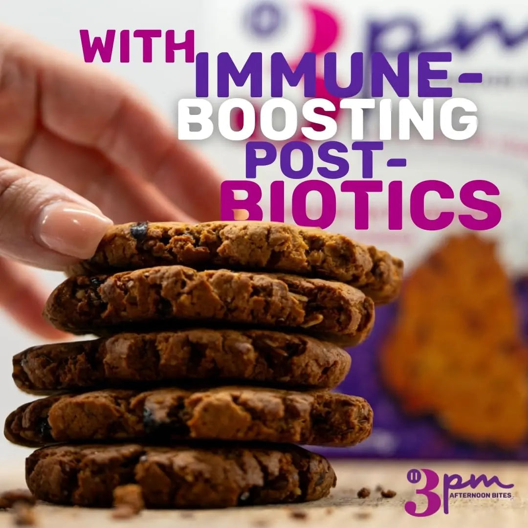 3PM Afternoon Bites Cranberry Flaxseed Cookies with Postbiotics, 5g of Protein, 15 Cookies 3PM AFTERNOON BITESBuy Supplements Australia