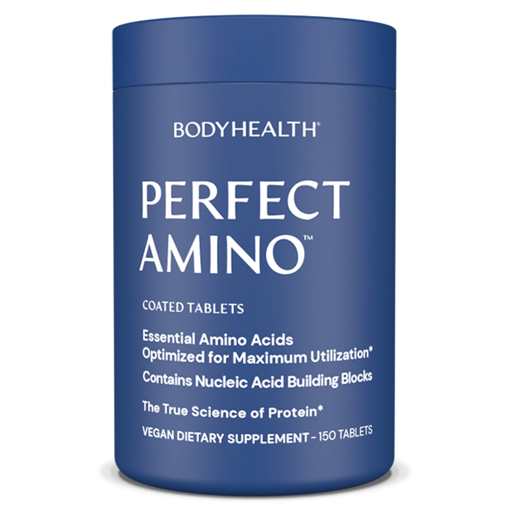 BodyHealth PerfectAmino (150 ct) Easy to Swallow Tablets, Essential Amino Acids Supplement with BCAAs, Vegan Protein for Pre/Post Workout & Muscle Recovery with Lysine, Tryptophan, Leucine, Methionine BodyHealth buy supplements Au